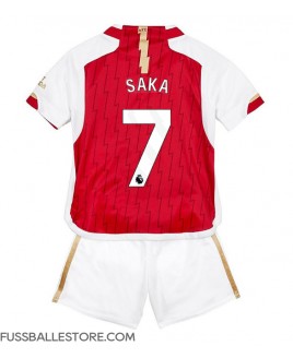 Günstige Arsenal Bukayo Saka #7 Heimtrikotsatz Kinder 2023-24 Kurzarm (+ Kurze Hosen)